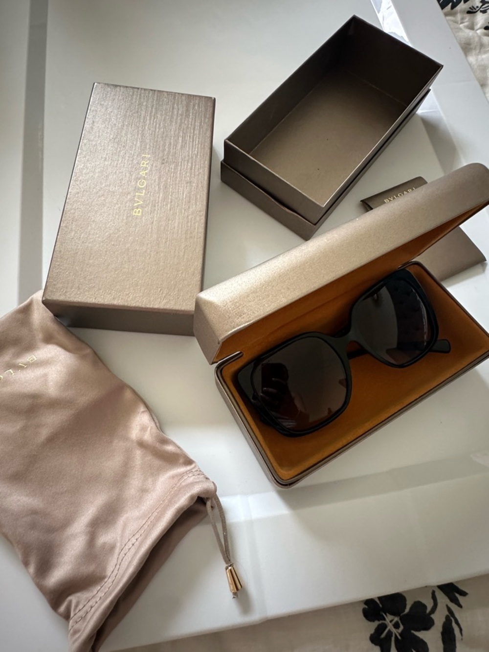 Bulgari Black Gradient Lens Sunglasses